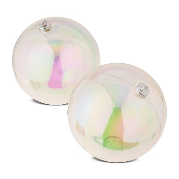 2-Count Iridescent Clear Jumbo Shatterproof Christmas - Picture 2 of 2